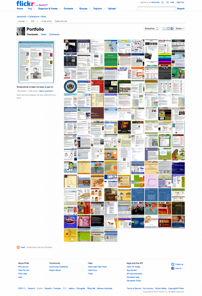 Portfolio - a set on Flickr