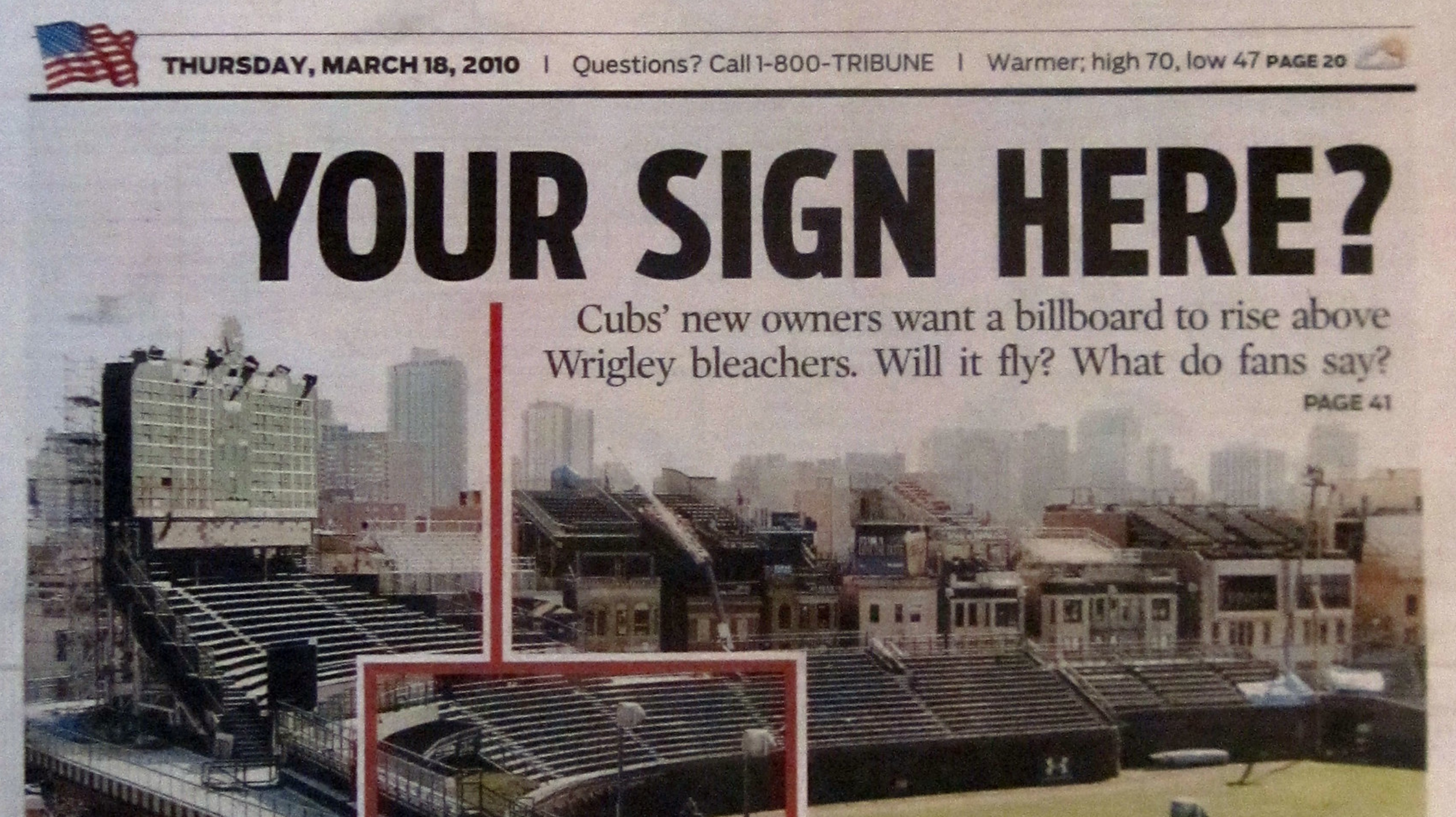 Wrigley Field Work, March 2010