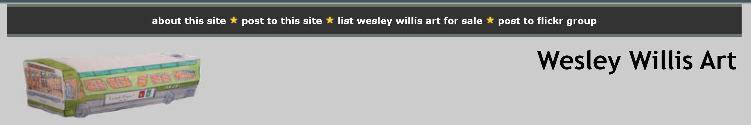 Wesley Willis Art website header